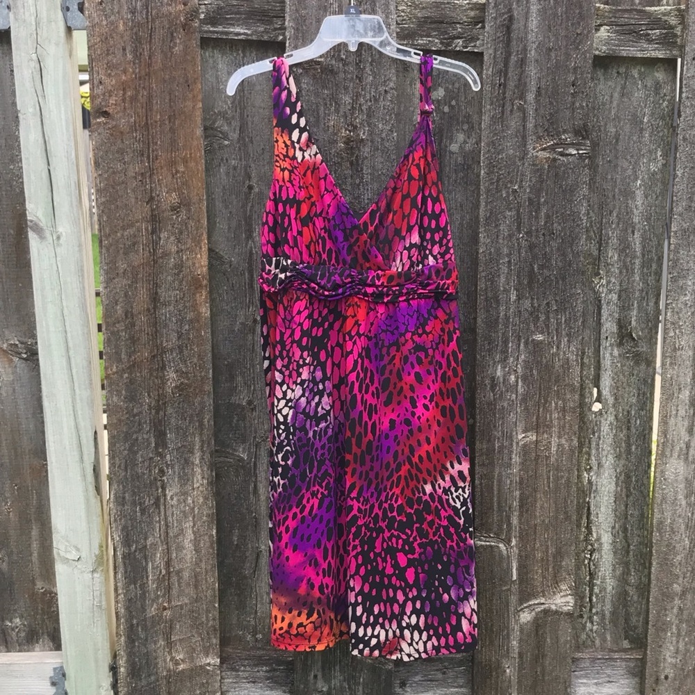 Fashion Bug XL Animal Print Sleeveless Dress